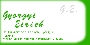 gyorgyi eirich business card